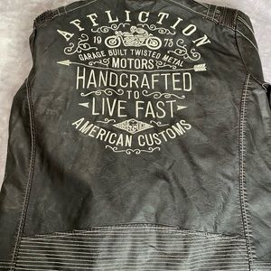 Buckle Faux Leather Men’s Jacket